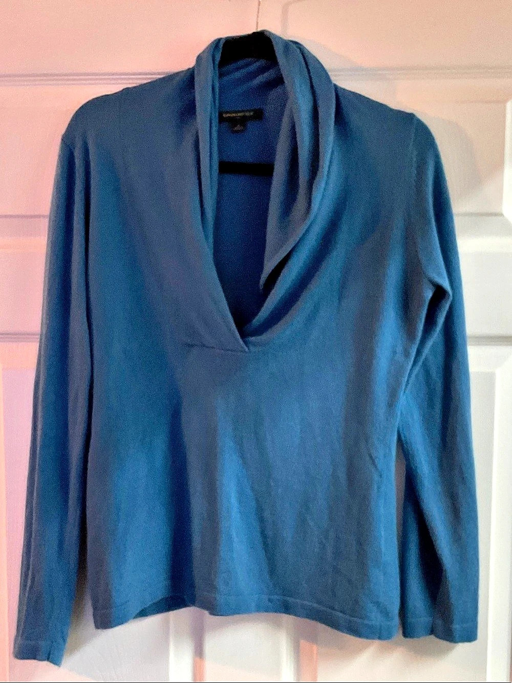 Banana Republic Cowl Neck Blue Angora Blend